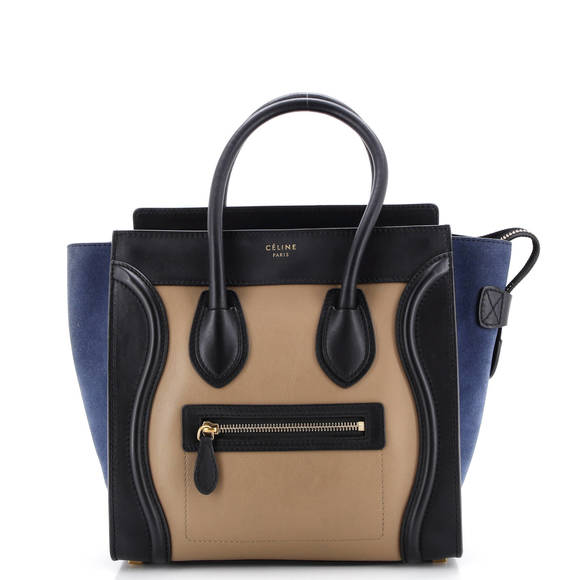 Celine Micro Tricolor Luggage Bag Leather